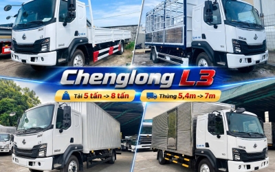 XE TẢI CHENGLONG L3 - 160Hp - TẢI 5 TẤN => 8 TẤN, THÙNG 5,4M => 7M